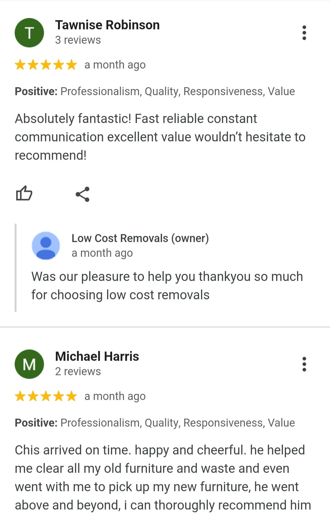 Some of our reviews