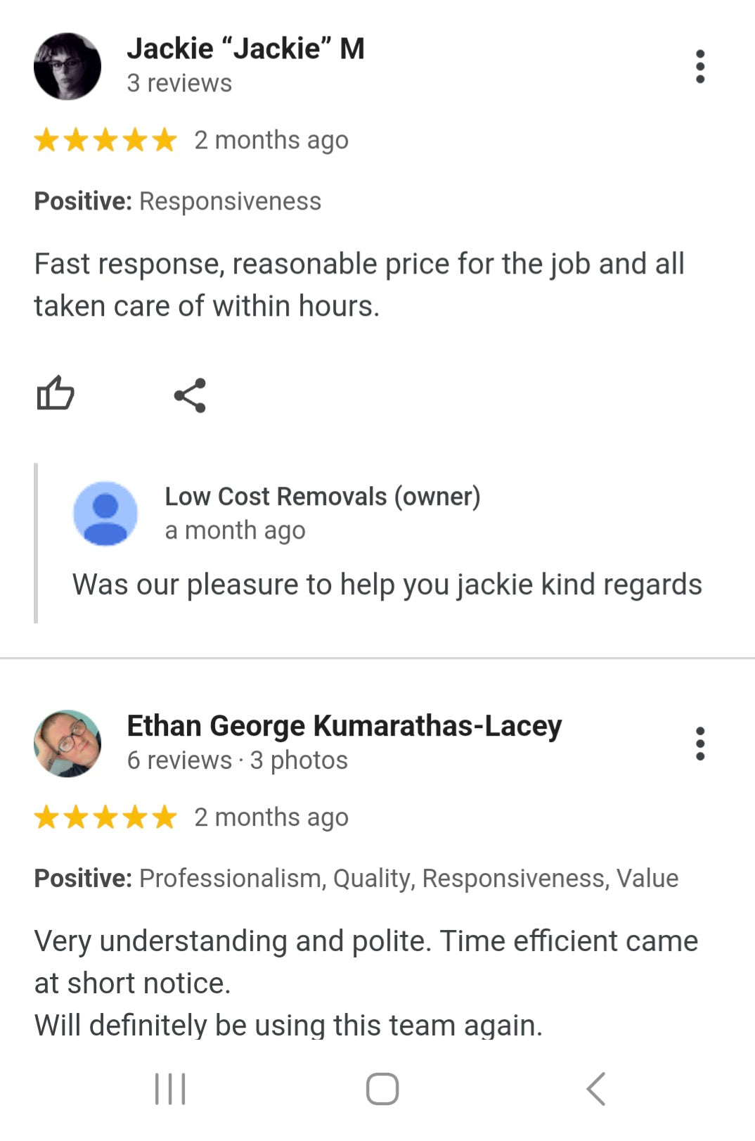 Some of our reviews